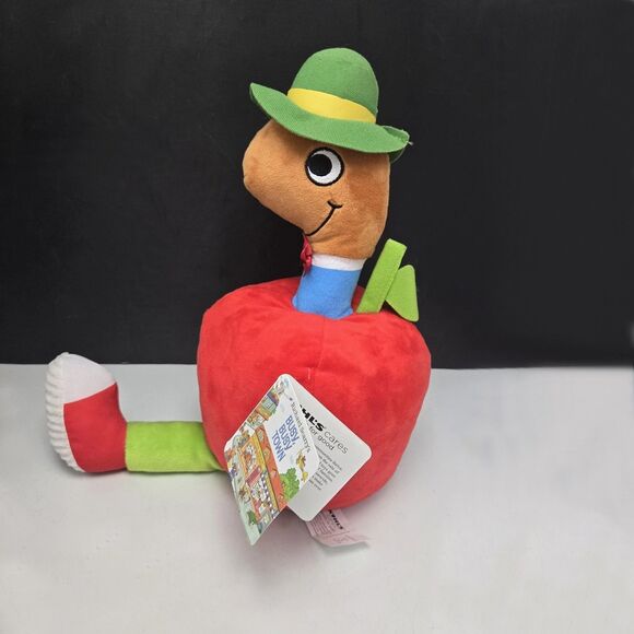 Kohls Cares Lowly Worm Apple Plush 12” Richard Scarry Busy World of Busytown NEW - Picture 7 of 14